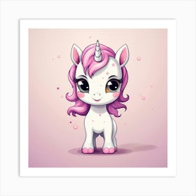 Cute Unicorn 310 Art Print