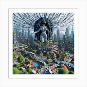 Futuristic Cityscape 6 Art Print