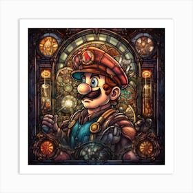 Mario Bros Steampunk Art Print