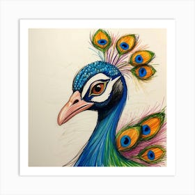 Peacock 53 Art Print