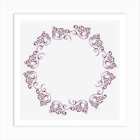 Floral Frame Art Print