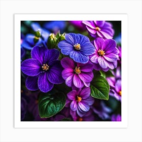 Purple Flowers 8 Art Print