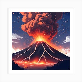 Volcano Eruption 3 Art Print