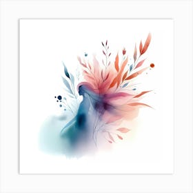 Watercolor Of A Woman 19 Art Print