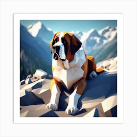 St Bernard 30 Art Print