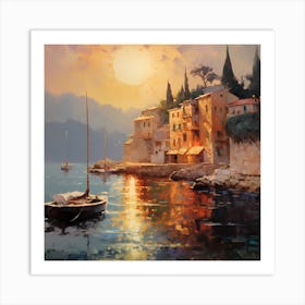 Sunlit Seascapes: Monet's Masterstroke Art Print