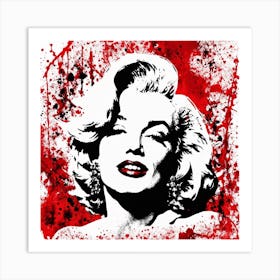 Marilyn Monroe Portrait Ink Painting (19) Art Print