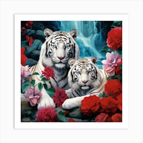 White Tiger Art Print