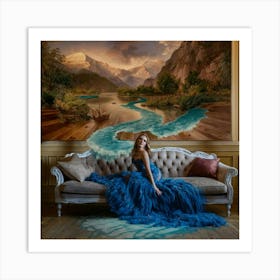 Blue River Art Print