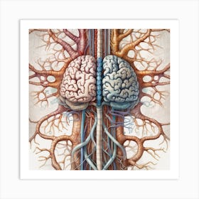 Anatomy Of The Brain 1 Art Print