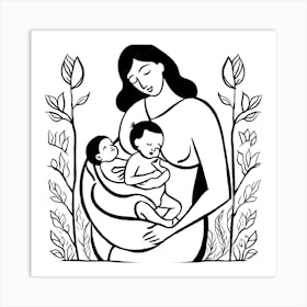 Mother And Child 2 Art Print