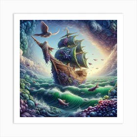 Ship In The Sky Art Print