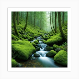 Mossy Forest 13 Art Print