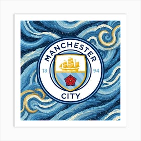 Manchester City F.C. Logo Wall Art 4 Art Print