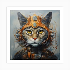 Cat From the Future Art Print