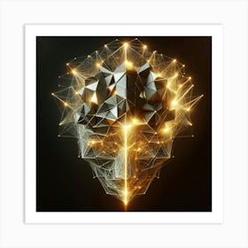 Abstract Human Head Art Print