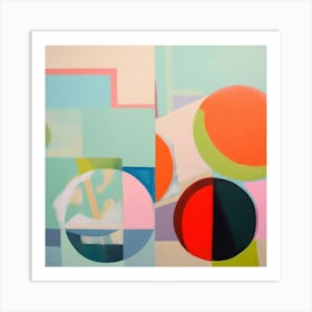 Geometrical Forms Abstract Colorblock Sescape 8 Art Print