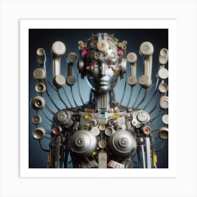 Robot Woman 2 Art Print