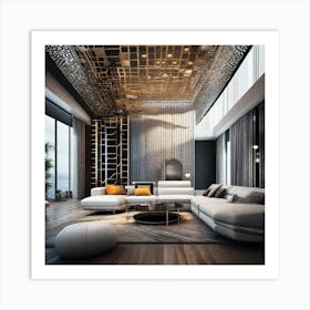 Modern Living Room 3 Art Print