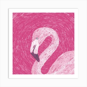 Flamingo Square Art Print