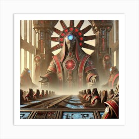 Convert The Image Of The High Council Of Mars Over Art Print