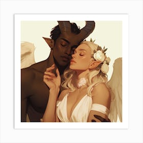 Devil And Angel Art Print