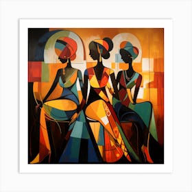 Three African Women 9 Art Print