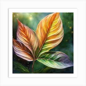 Colorful Leaves Art Print