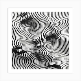 Abstract Zebra Stripes 1 Art Print