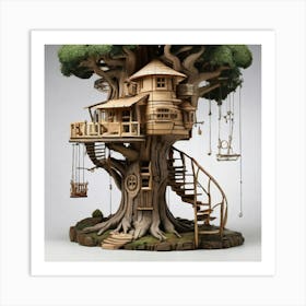 A stunning tree house that is distinctive in its architecture 14 Art Print