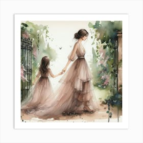 Mother And Daughter 1 Art Print