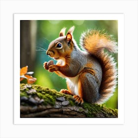 Squirrel In The Forest 274 Art Print