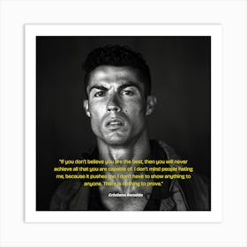 Cristiano Ronaldo Quote Art Print