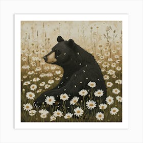 Black Bear Fairycore Painting 4 Art Print