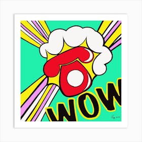 Wow retro Art Print