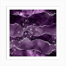 Purple Starry Agate Texture 02 1 Art Print