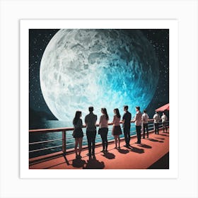 Moon And The Stars 24 Art Print