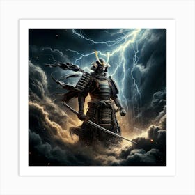 Samurai Lightning Art Print