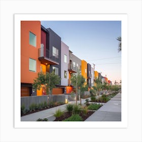 California Apartment Complex Art Print