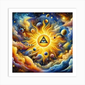 Sun with eye 2 Art Print