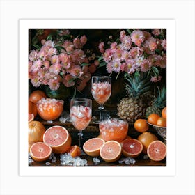 Oranges And Grapefruits Art Print