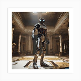 Robot In Space 9 Art Print