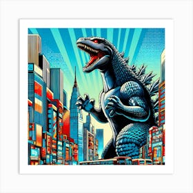 Monster In Tokyo Art Print