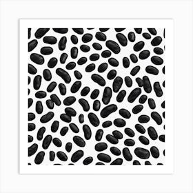 Black Beans Seamless Pattern 1 Art Print