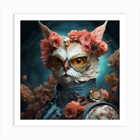 Steampunk Owl 1 Art Print