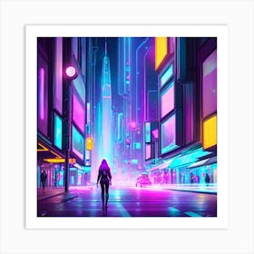 Futuristic City 1 Art Print