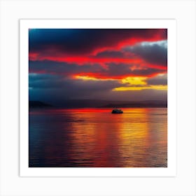 Sunset In Scotland 5 Art Print