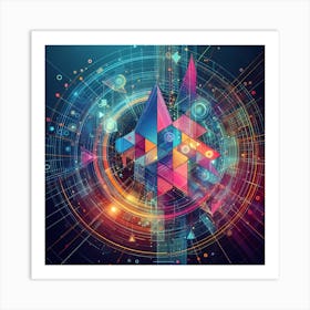 Abstract Geometric Abstract Background Art Print