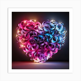 Heart Of Ribbons Art Print