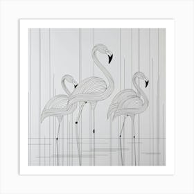 Flamingos Art Print